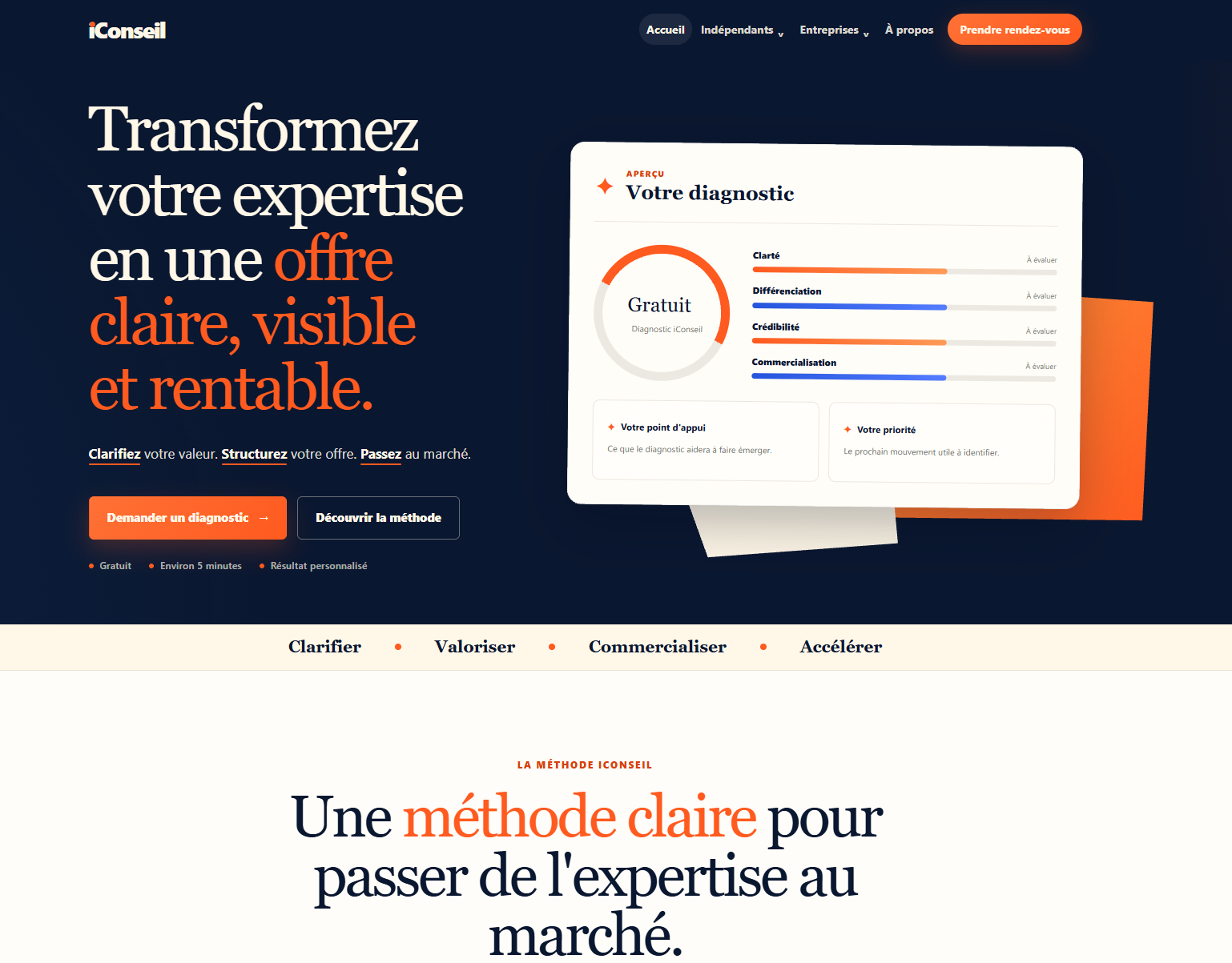 Site iConseil réalisé par SmartGraphik